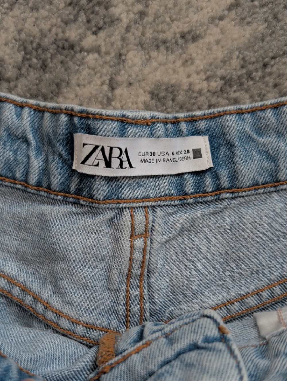 Zara Light Blue Denim Jean Shorts - Picture 3 of 5